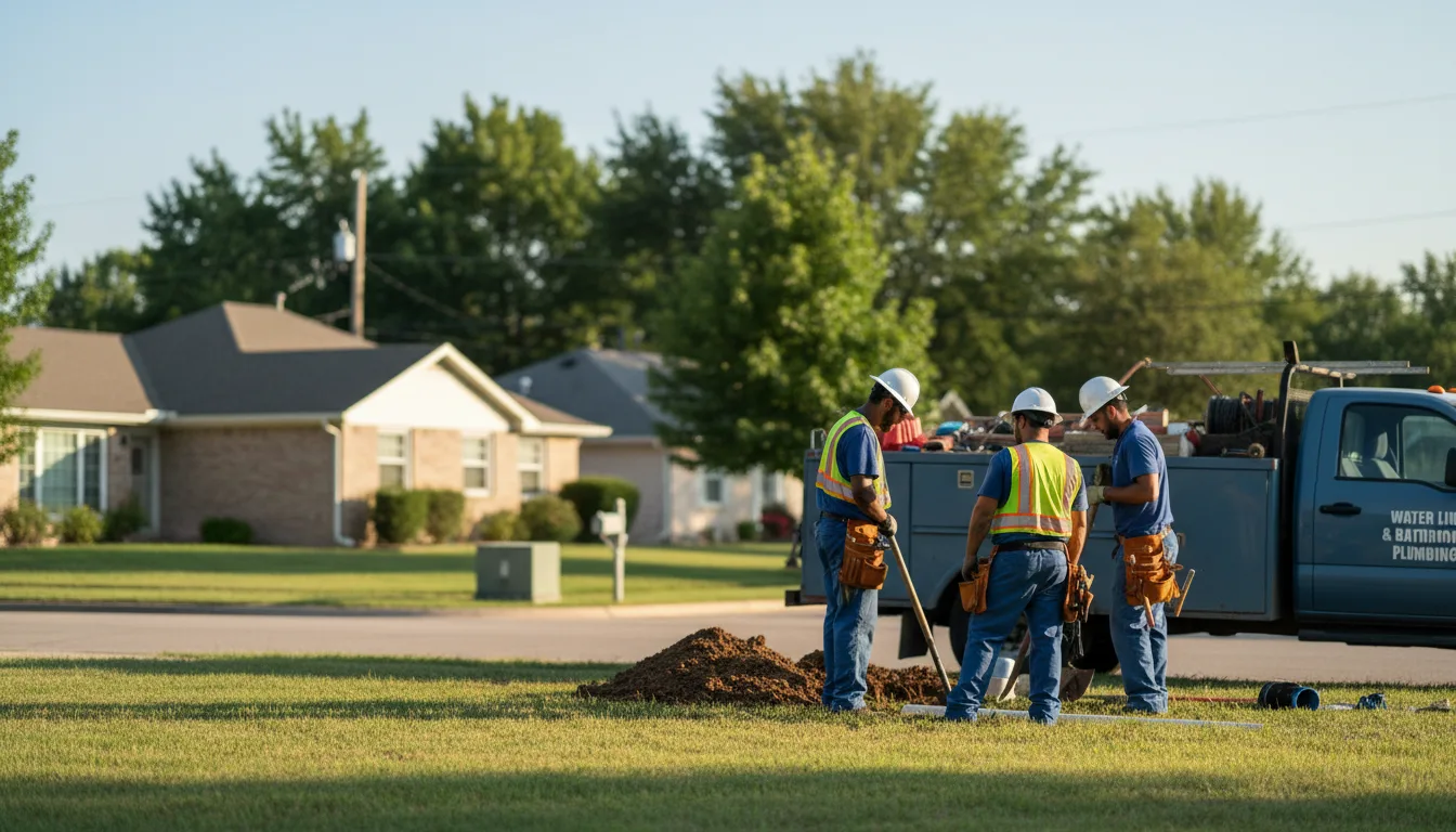 Residential water line and bathroom plumbing service in Durham, NC